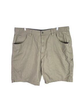Mens Wrangler Beige Cargo Shorts 100% Cotton 10.5" Inseam Size 40